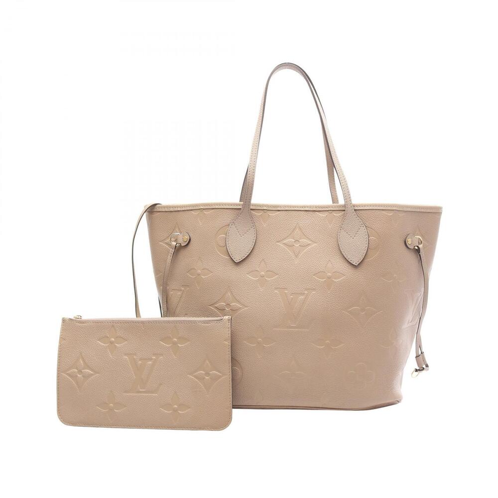 Louis Vuitton Tote Leather Monogram Bag Empreinte Neverfull Beige - Picture 2 of 4